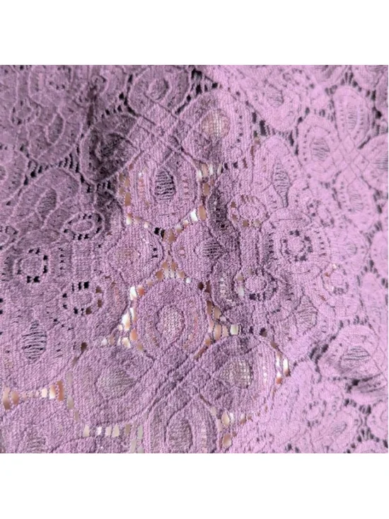 Loft Square Neck Lacey Blouse M Deep Plum Boho Romantic - Picture 12 of 12